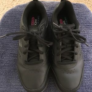 skechers memory foam wide width womens